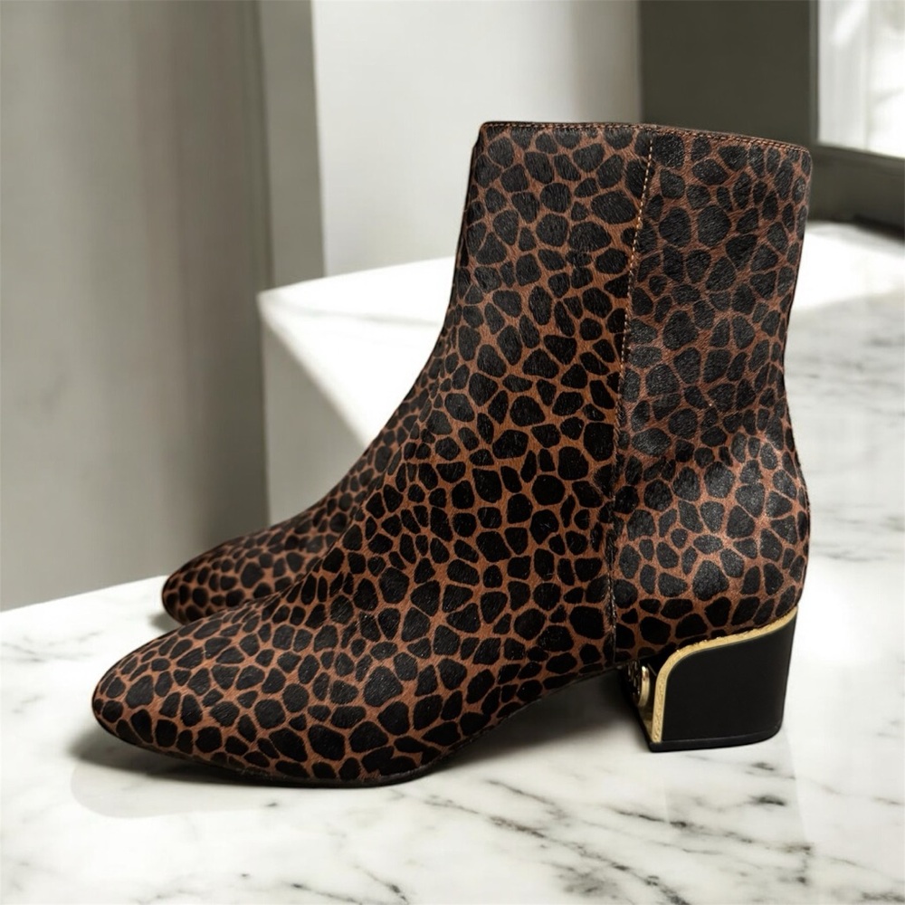 Michael Kors Leopard Print Ankle Boots – Size 7